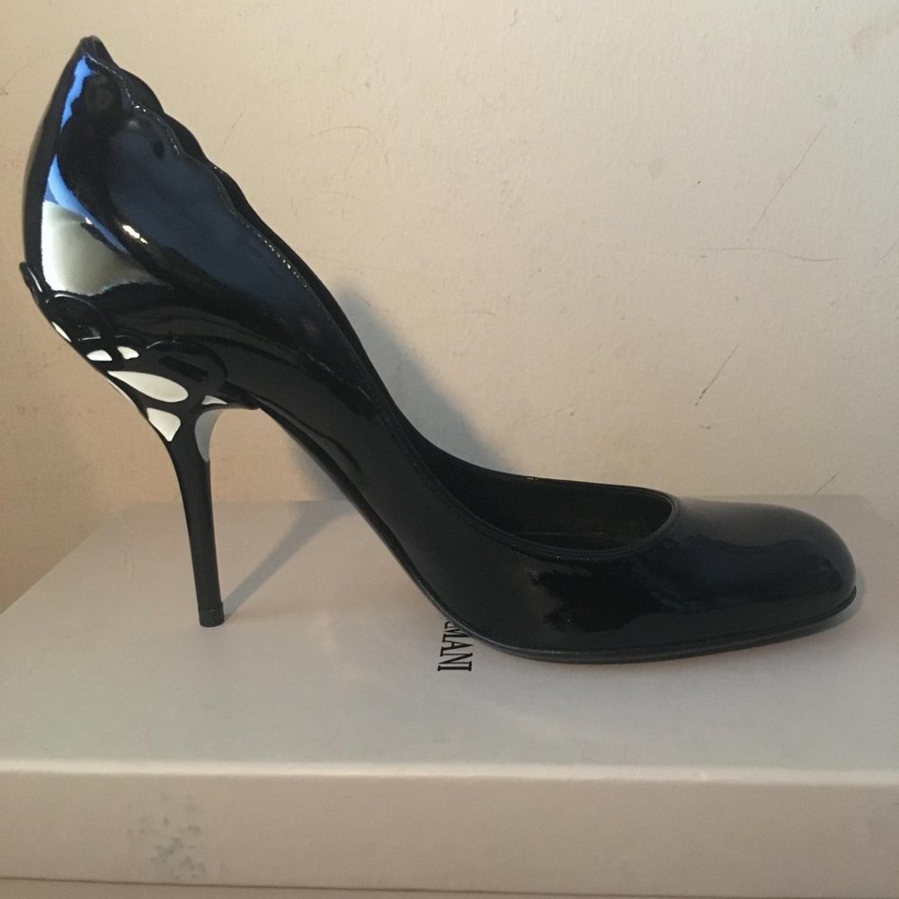 Patent leather evening heels NWB